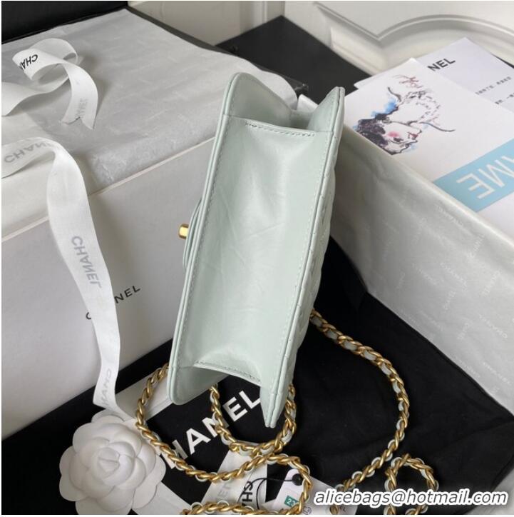 Top Quality Chanel SMALL FLAP BAG AS4051 LIGHT BLUE