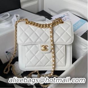 Famous Brand Chanel SMALL FLAP BAG AS3932 WHITE