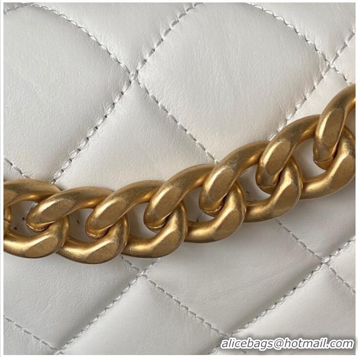 Famous Brand Chanel SMALL FLAP BAG AS3932 WHITE