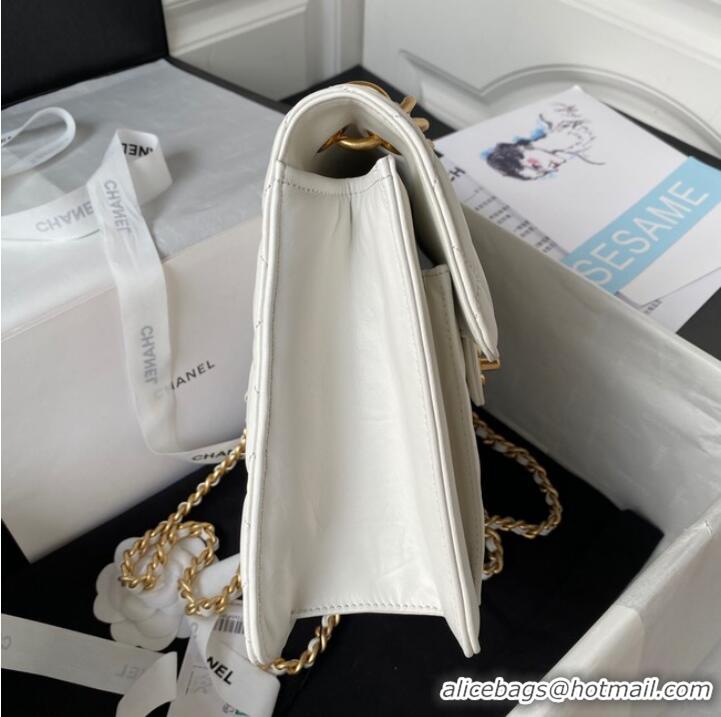 Famous Brand Chanel SMALL FLAP BAG AS3932 WHITE