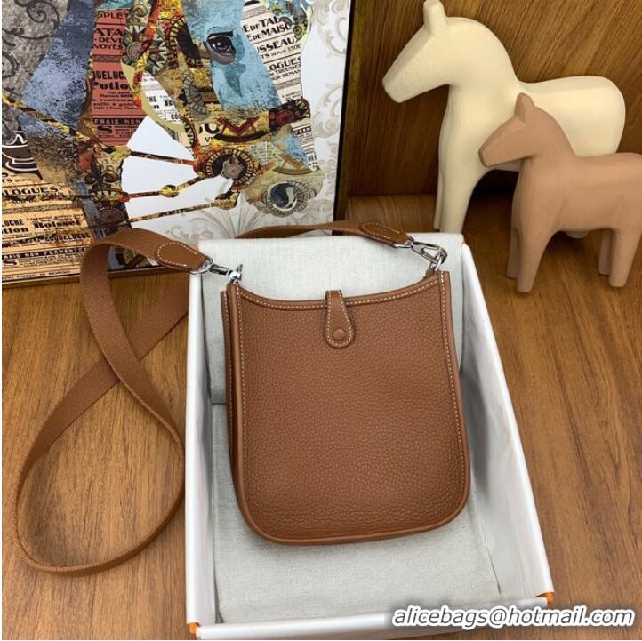 Most Popular Hermes Evelyne original togo leather mini Shoulder Bag H15655-4