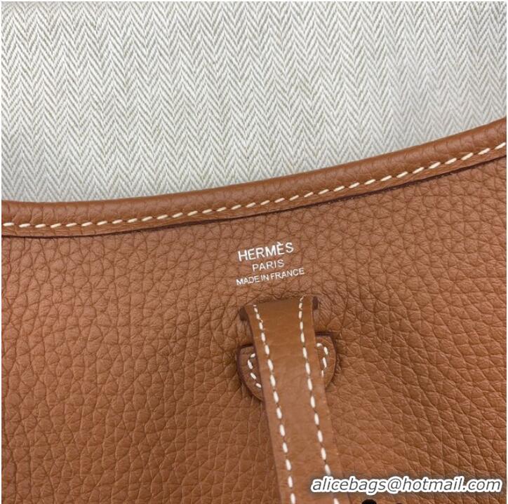 Most Popular Hermes Evelyne original togo leather mini Shoulder Bag H15655-4