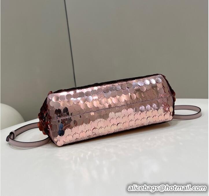 Famous Brand Fendi First Small sequinned bag 8BP129 pink