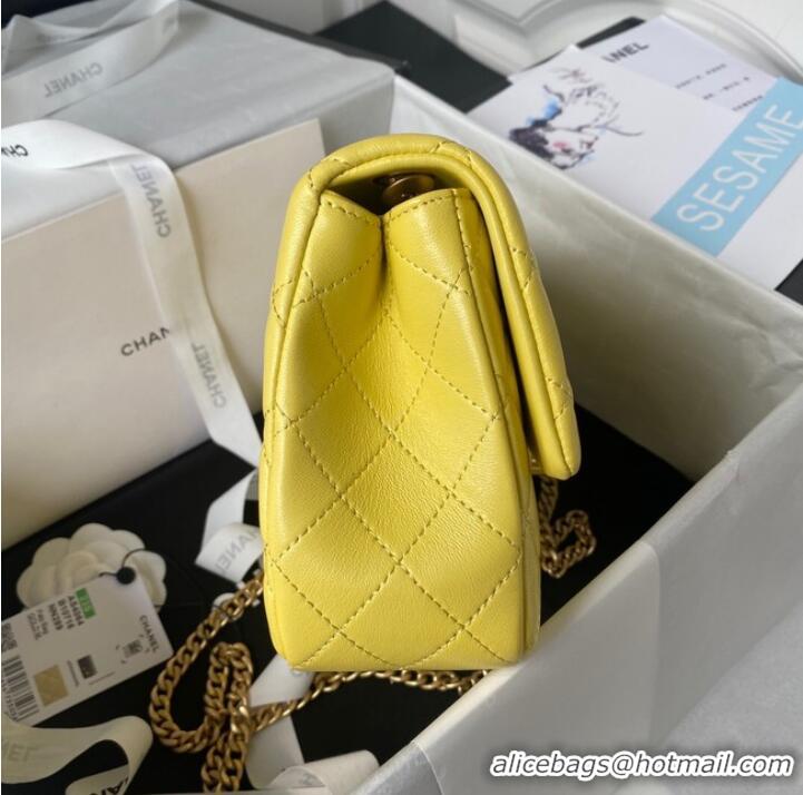 Reasonable Price Chanel SMALL FLAP BAG AS4064 yellow