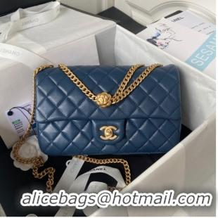 New Design Chanel SMALL FLAP BAG AS4064 dark blue