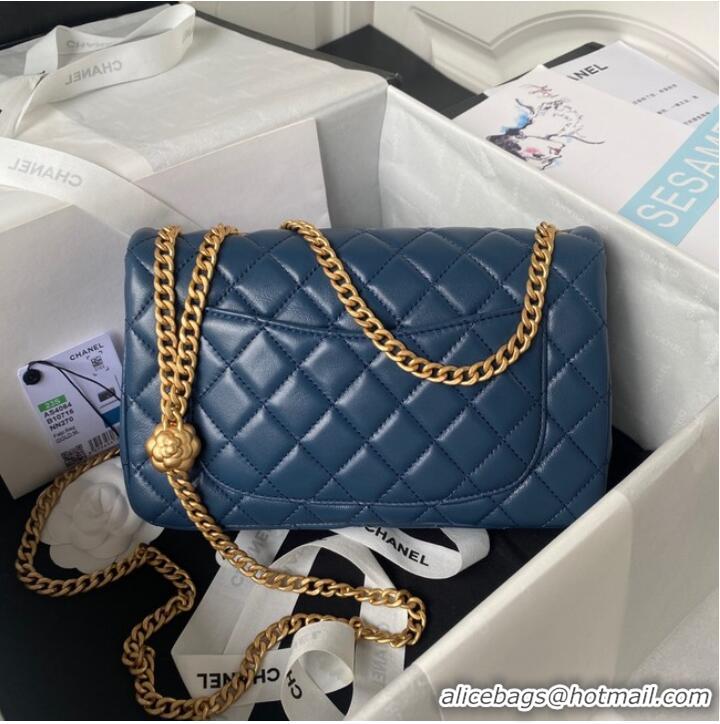 New Design Chanel SMALL FLAP BAG AS4064 dark blue