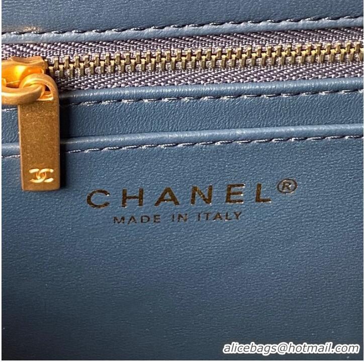 New Design Chanel SMALL FLAP BAG AS4064 dark blue