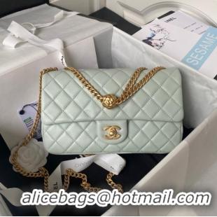 Buy Inexpensive Chanel SMALL FLAP BAG AS4064 light blue