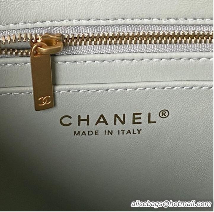 Buy Inexpensive Chanel SMALL FLAP BAG AS4064 light blue