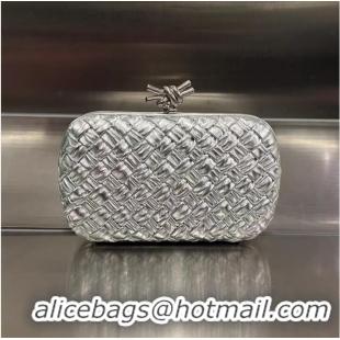 Super Quality Bottega Veneta Knot Clutch Bag 717622 Silver