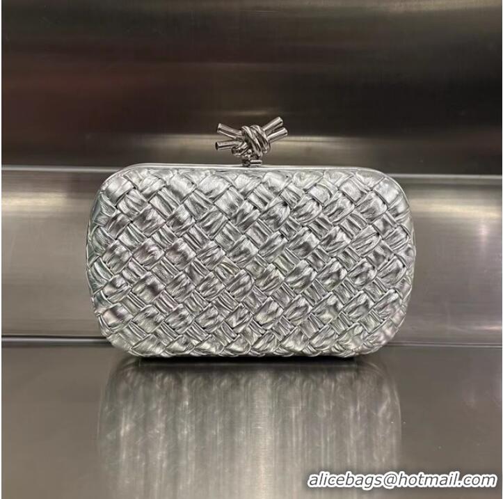 Super Quality Bottega Veneta Knot Clutch Bag 717622 Silver