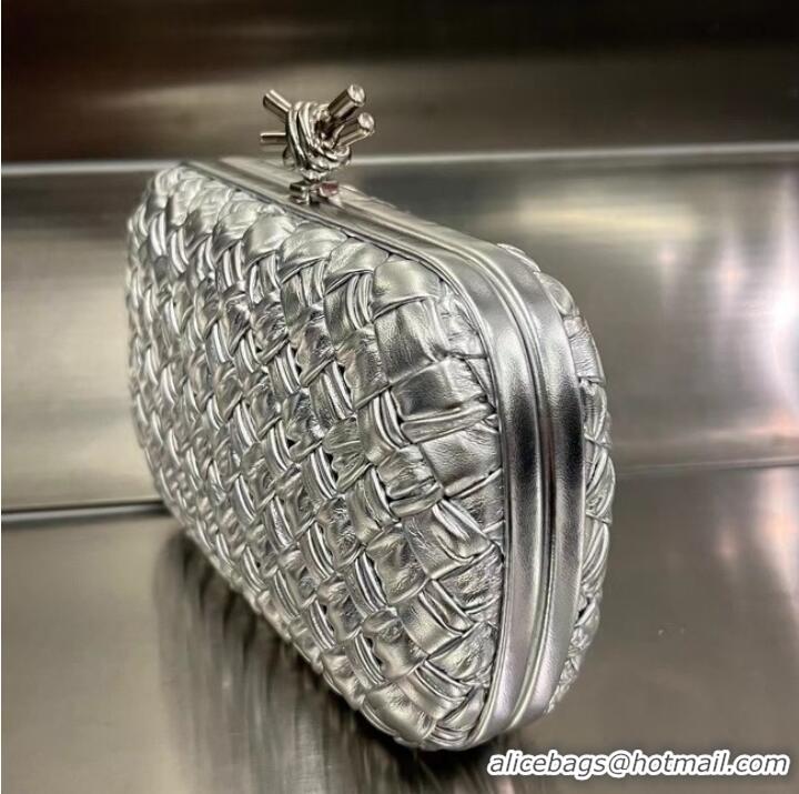 Super Quality Bottega Veneta Knot Clutch Bag 717622 Silver