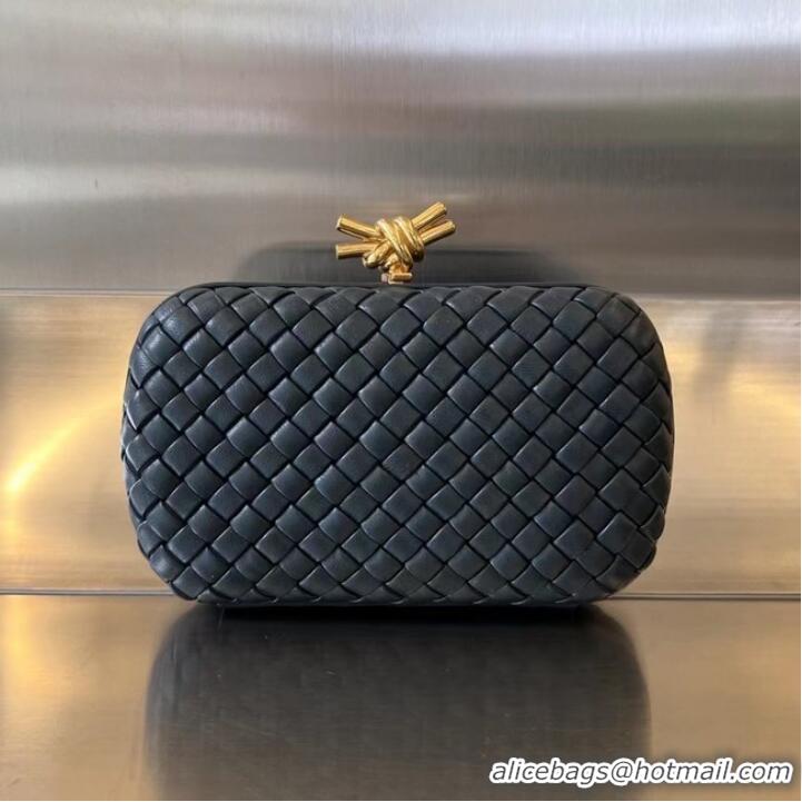 Most Popular Bottega Veneta Knot Clutch Bag 717622 dark blue