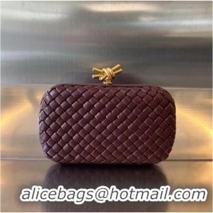 Low Price Bottega Veneta Knot Clutch Bag 717622 wine