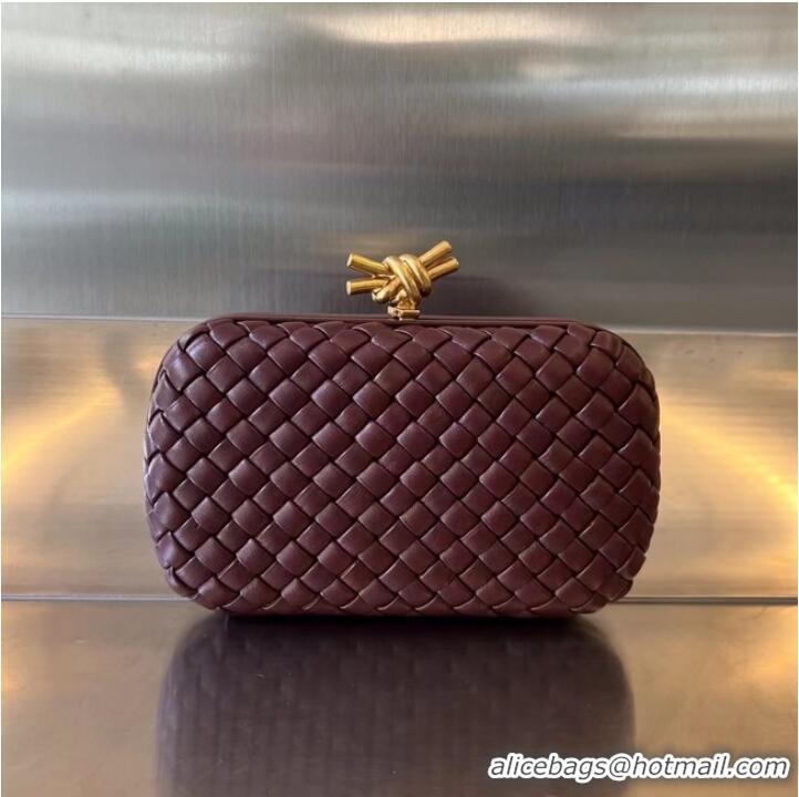 Low Price Bottega Veneta Knot Clutch Bag 717622 wine