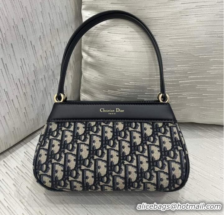 Promotional SMALL DIOR KEY BAG Blue Dior Oblique Jacquard M1844O