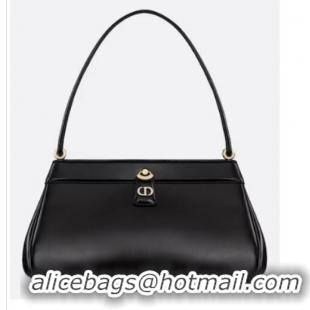 Top Quality SMALL DIOR KEY BAG Black Box Calfskin M1844O