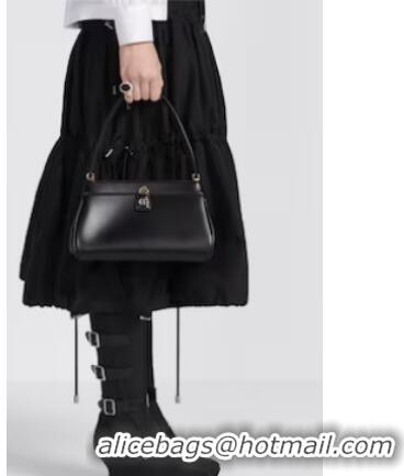 Top Quality SMALL DIOR KEY BAG Black Box Calfskin M1844O