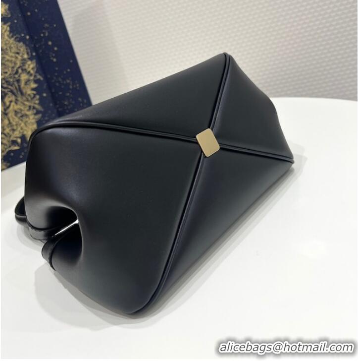 Top Quality SMALL DIOR KEY BAG Black Box Calfskin M1844O