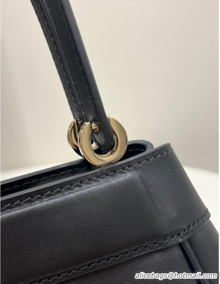 Top Quality SMALL DIOR KEY BAG Black Box Calfskin M1844O