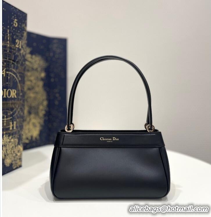 Top Quality SMALL DIOR KEY BAG Black Box Calfskin M1844O