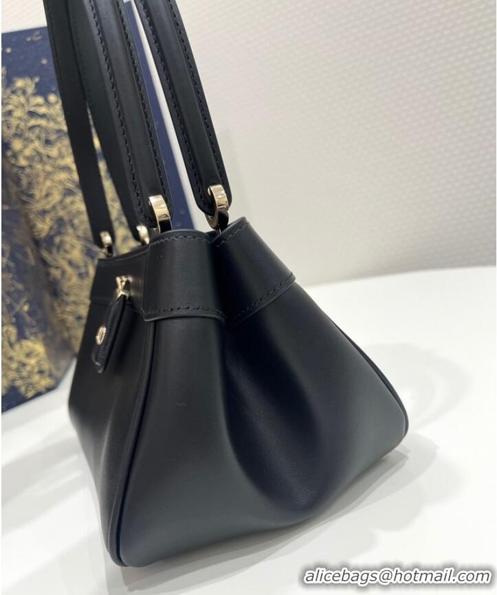 Top Quality SMALL DIOR KEY BAG Black Box Calfskin M1844O