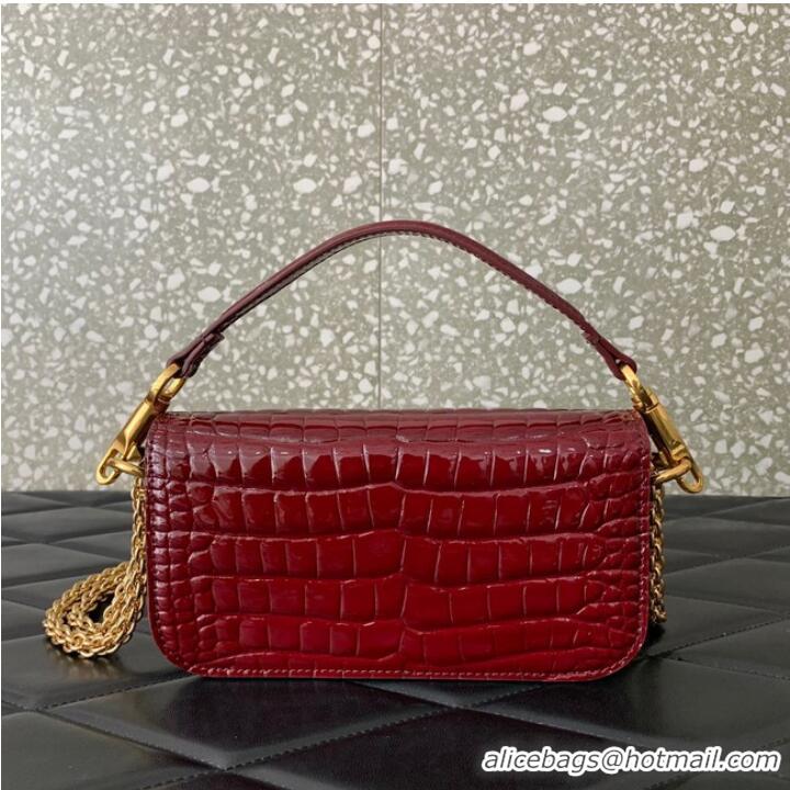 Good Product VALENTINO GARAVANI Loco Calf leather bag WA0K53 Wine