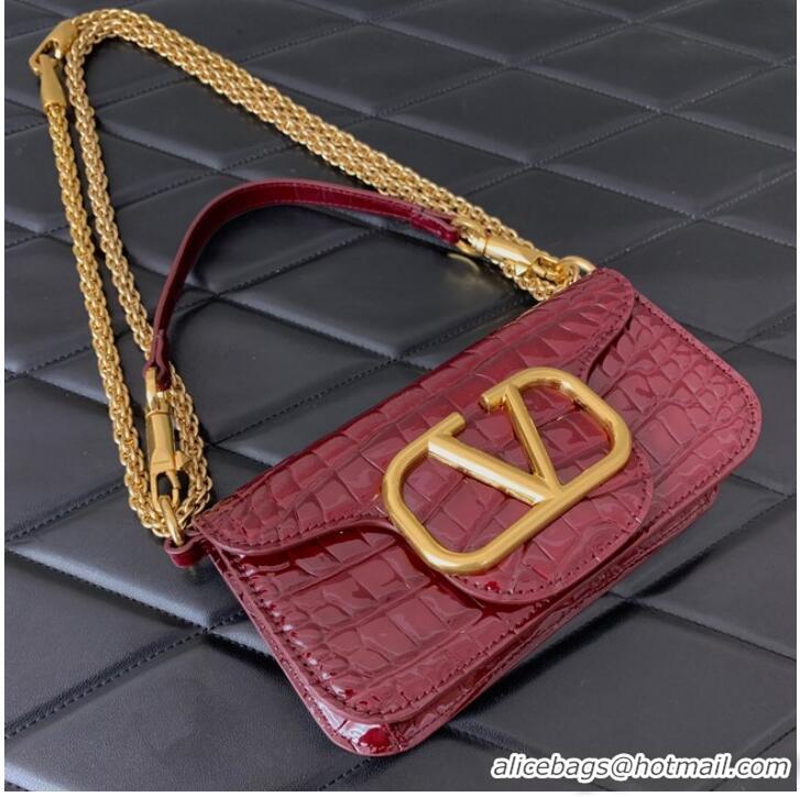 Good Product VALENTINO GARAVANI Loco Calf leather bag WA0K53 Wine