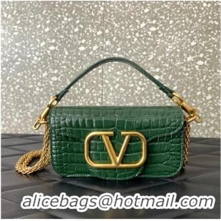 Top Quality VALENTINO GARAVANI Loco Calf leather bag WA0K53 green