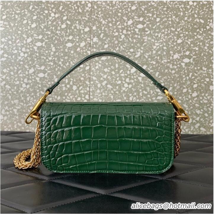 Top Quality VALENTINO GARAVANI Loco Calf leather bag WA0K53 green