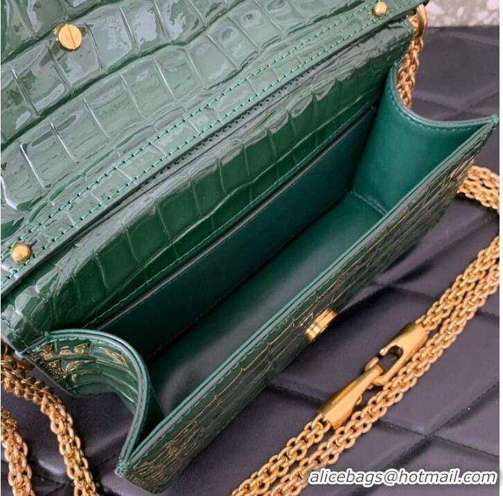 Top Quality VALENTINO GARAVANI Loco Calf leather bag WA0K53 green