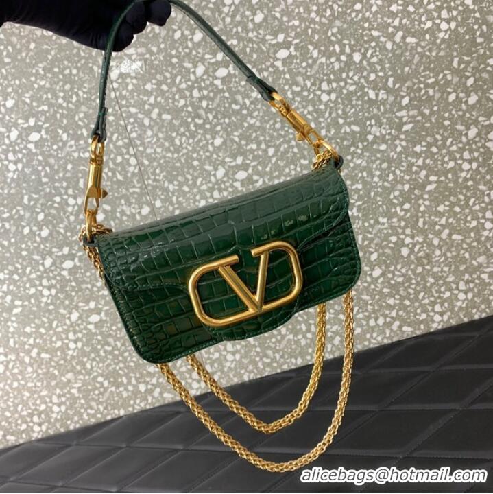 Top Quality VALENTINO GARAVANI Loco Calf leather bag WA0K53 green