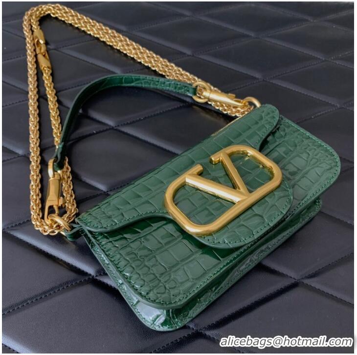 Top Quality VALENTINO GARAVANI Loco Calf leather bag WA0K53 green