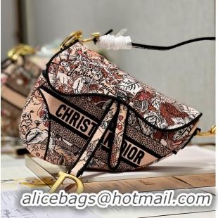 Top Quality DIOR SADDLE BAG Multicolor Embroidery M0446CE