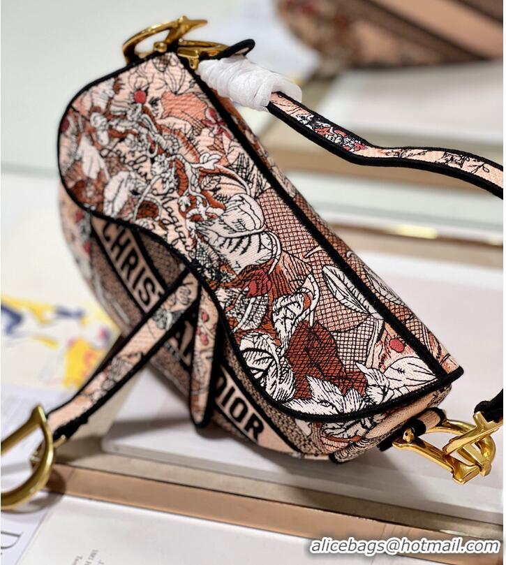 Top Quality DIOR SADDLE BAG Multicolor Embroidery M0446CE