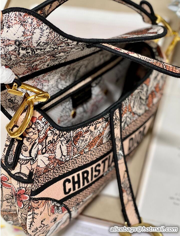 Top Quality DIOR SADDLE BAG Multicolor Embroidery M0446CE