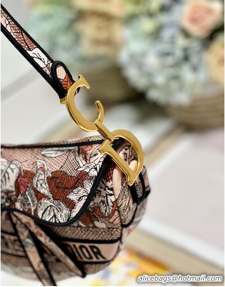 Top Quality DIOR SADDLE BAG Multicolor Embroidery M0446CE