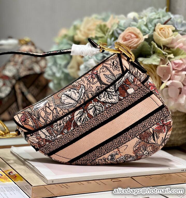 Top Quality DIOR SADDLE BAG Multicolor Embroidery M0446CE