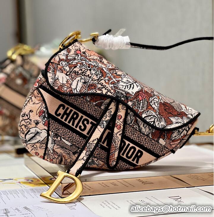 Top Quality DIOR SADDLE BAG Multicolor Embroidery M0446CE