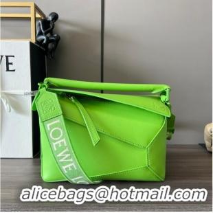 Reasonable Price Loewe Puzzle Bag Leather 052239 Green