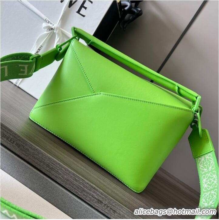 Reasonable Price Loewe Puzzle Bag Leather 052239 Green