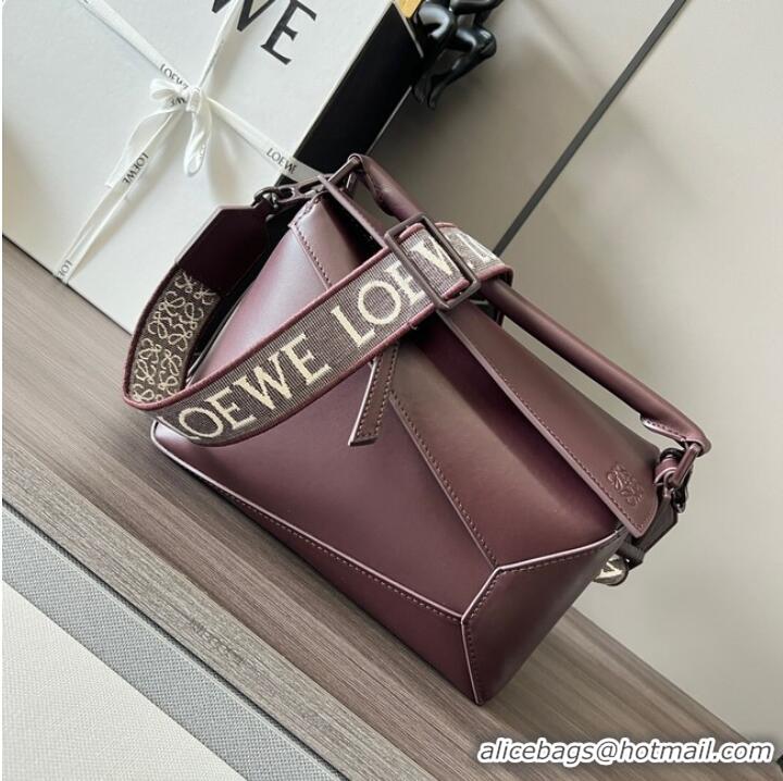 Buy Inexpensive Loewe Puzzle Bag Leather 052239 Wine