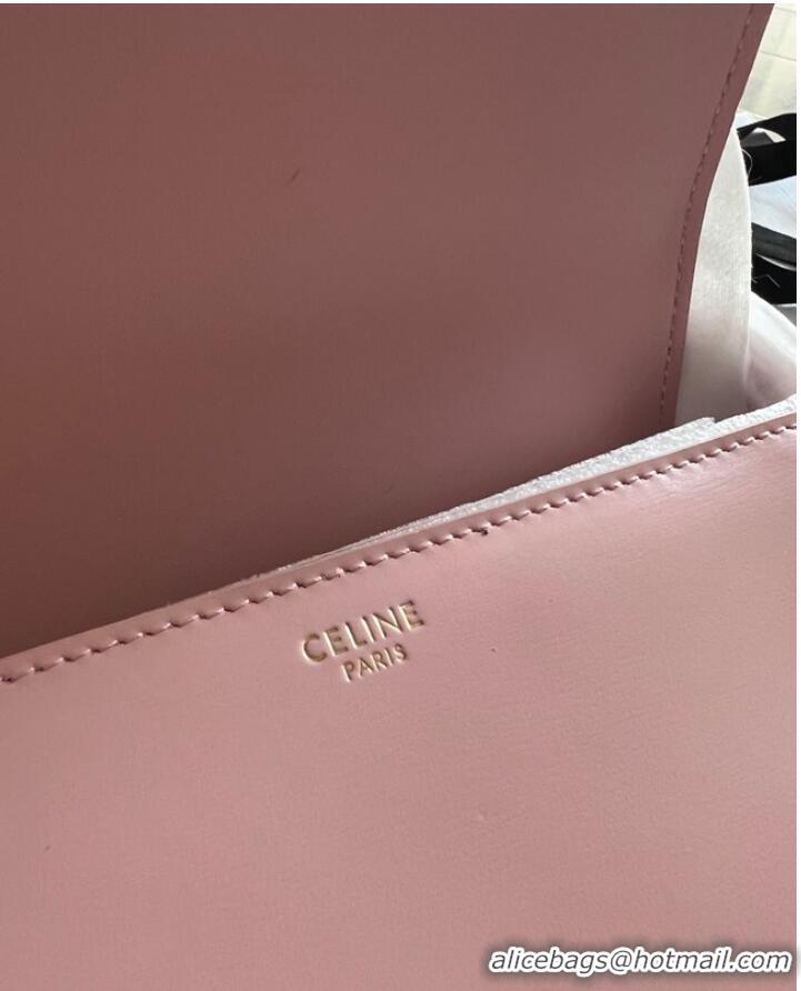 Reasonable Price Celine TEEN TRIOMPHE BAG IN SHINY CALFSKIN LIMESTONE 188423 pink