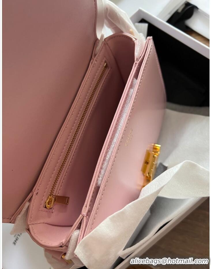 Reasonable Price Celine TEEN TRIOMPHE BAG IN SHINY CALFSKIN LIMESTONE 188423 pink