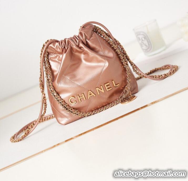 Trendy Design CHANEL 22 MINI HANDBAG AS3980 Copper