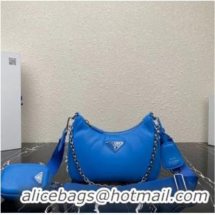 Reasonable Price Prada Padded nappa-leather Re-Edition 2005 shoulder bag 1BH204 blue