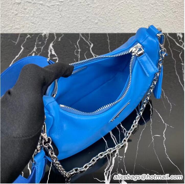 Reasonable Price Prada Padded nappa-leather Re-Edition 2005 shoulder bag 1BH204 blue