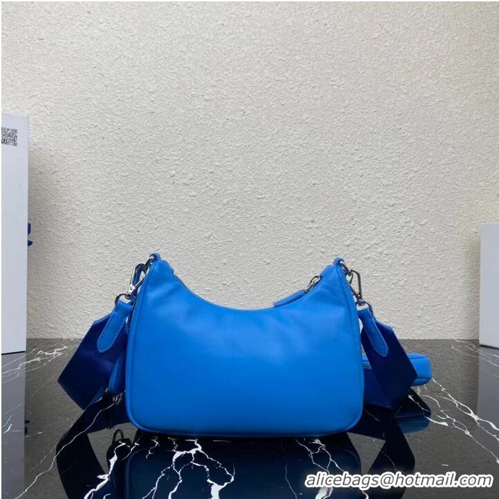 Reasonable Price Prada Padded nappa-leather Re-Edition 2005 shoulder bag 1BH204 blue