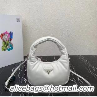 Cheapest Prada Soft padded nappa leather mini-bag 1BA384 White