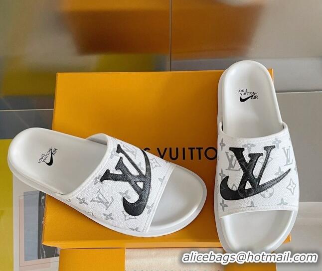 Classic Hot Nike x Louis Vuitton Men's Trainer Slide Sandals in Black Monogram Canvas 427130